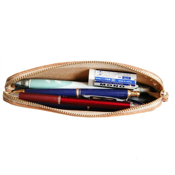 コンパクトペンケース[sokunou] ｜革鞄・革小物のPORCO ROSSO