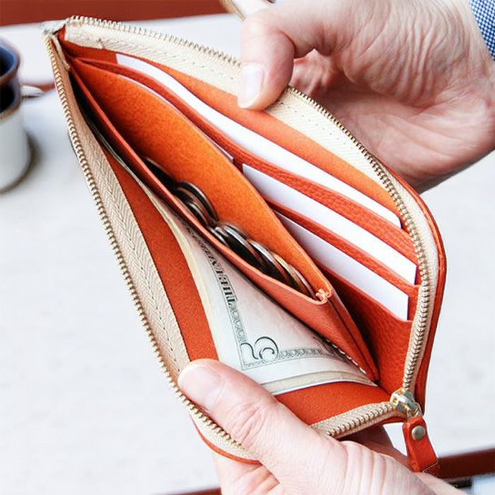 アリゾナレザー／薄マチL字ファスナー長財布 [sokunou] ｜革鞄・革小物