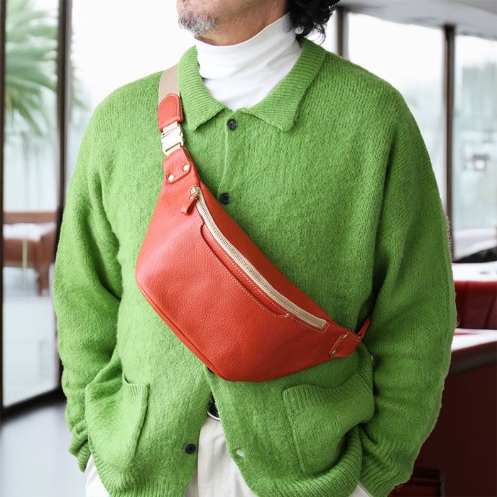 アリゾナレザー／ボディバッグ[nouki1] ｜革鞄・革小物のPORCO ROSSO