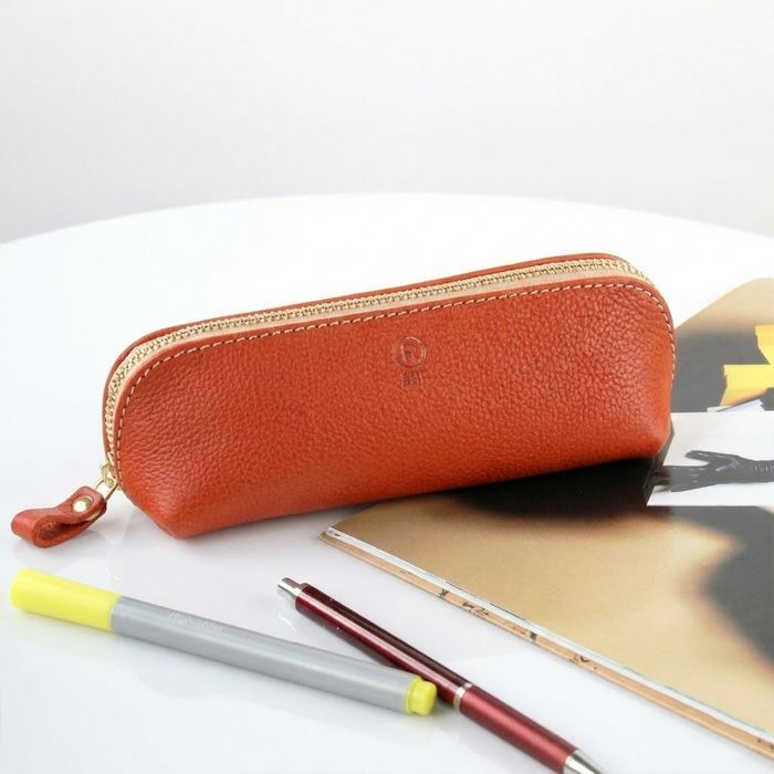 アリゾナレザー／三角ペンケース [sokunou] ｜革鞄・革小物のPORCO