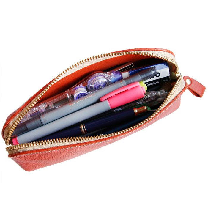 アリゾナレザー／三角ペンケース [sokunou] ｜革鞄・革小物のPORCO