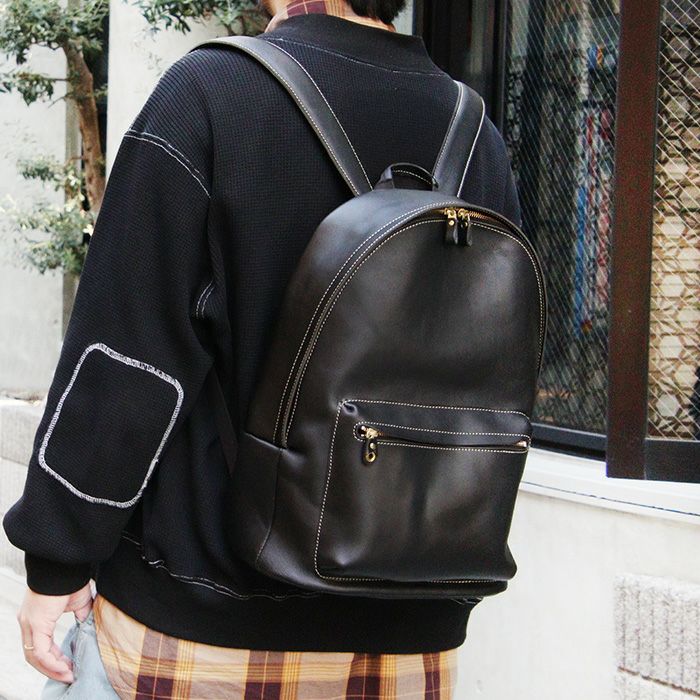 ラウンドバックパックL[nouki3] ｜革鞄・革小物のPORCO ROSSO