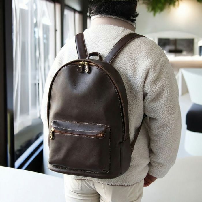 ラウンドバックパックL[nouki3] ｜革鞄・革小物のPORCO ROSSO