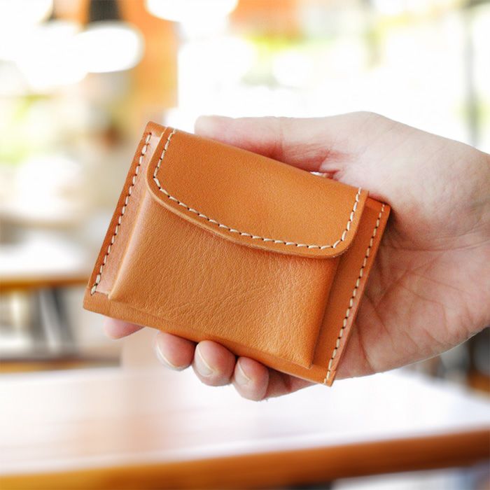 三つ折りミニ財布[sokunou] ｜革鞄・革小物のPORCO ROSSO（ポルコロッソ）